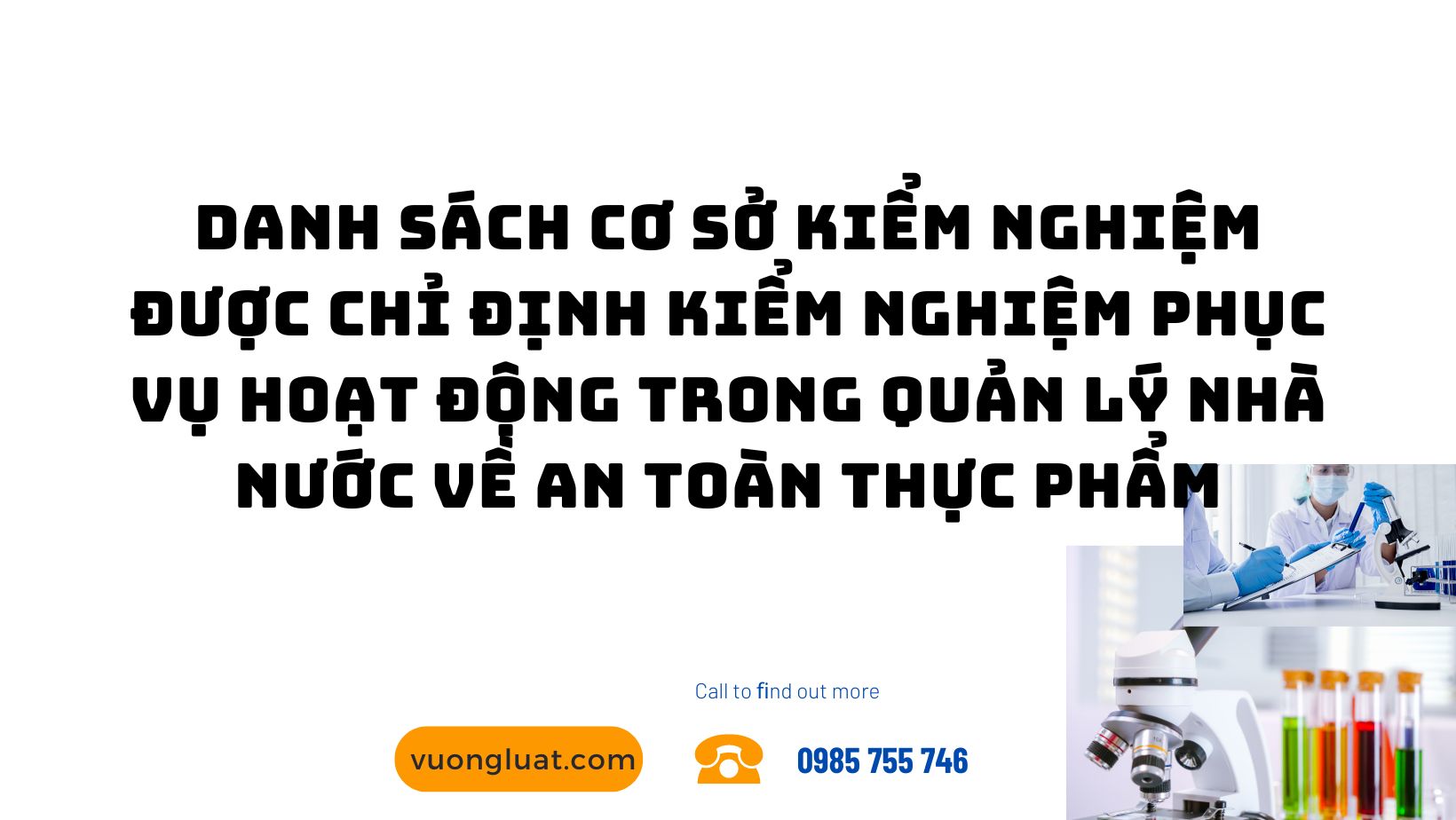 DANH SÁCH CƠ SỞ KIỂM NGHIỆM ĐƯỢC CHỈ ĐỊNH