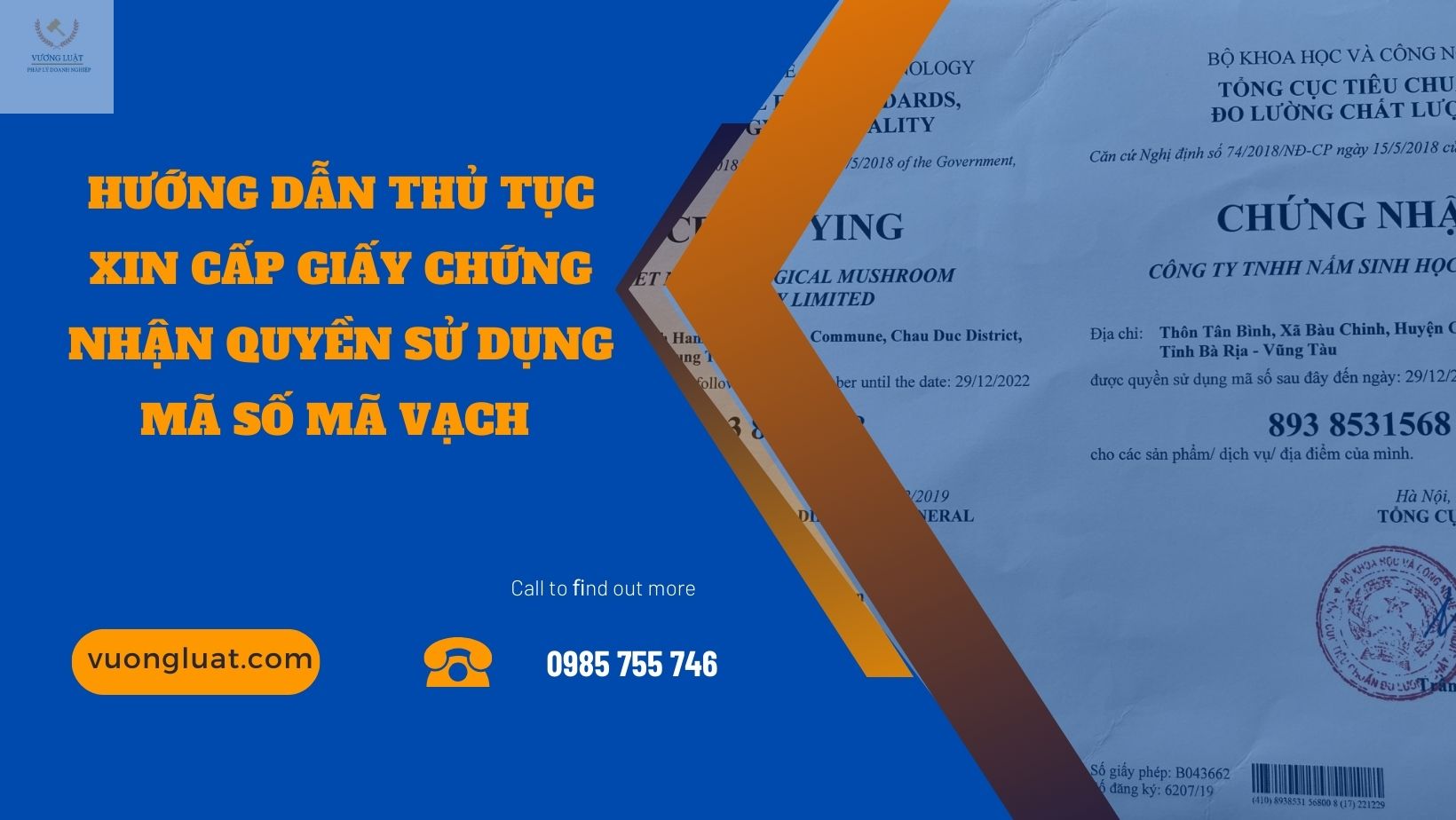 HƯỚNG DẪN THỦ TỤC ĐĂNG KÝ QUYỀN SỬ DỤNG MÃ SỐ MÃ VẠCH